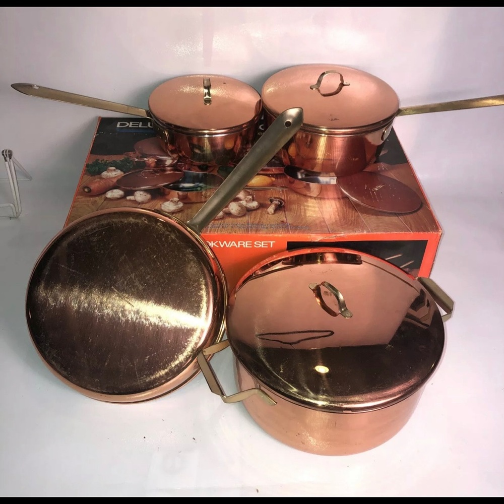 Copper pots and pan